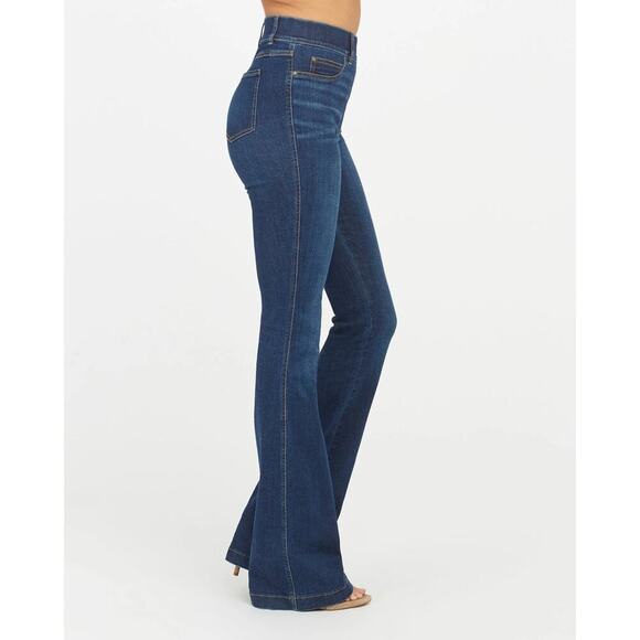 Spanx Flare Jeans Midnight Shade Size M - Picture 2 of 10